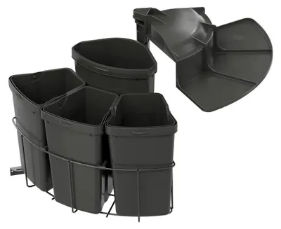 Produktbild von Abfallcenter Nr. 4 Schwenkeimer 9 und 12 Liter anthrazit