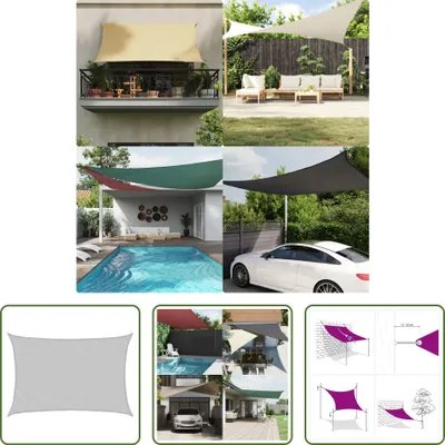 Immagine prodotto di The Living Store Tenda da sole grigio chiaro 5x4 m 100% poliestere Oxford