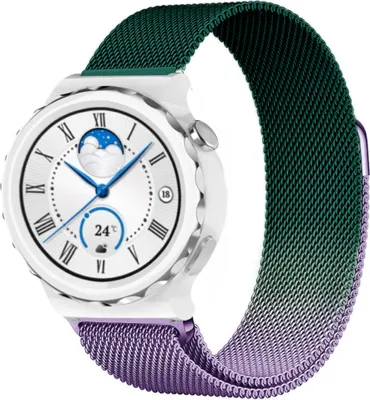 Produktbild von Strap-it Milanese - Kompatibel mit Huawei Watch GT 3Armband 42mmHochwertiger EdelstahlHuawei watch strap Armband mit Magnetverschluss für 20mmArmband Grün