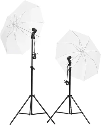 Immagine prodotto di vidaXL Set da studio fotografico con illuminazione, sfondo e riflettore
