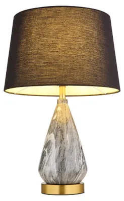 Produktbild von LED Tischleuchte, Metall, Textil, messingfarben, H 54 cm