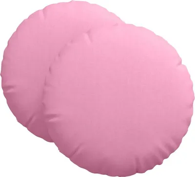 Image de vidaXL Coussins de sol, 2 pièces, tissu rose, Ø 60 x 21 cm