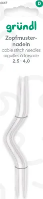 Produktbild von Gründl Zopfmusternadeln 2,5 + 4 mm Aluminium
