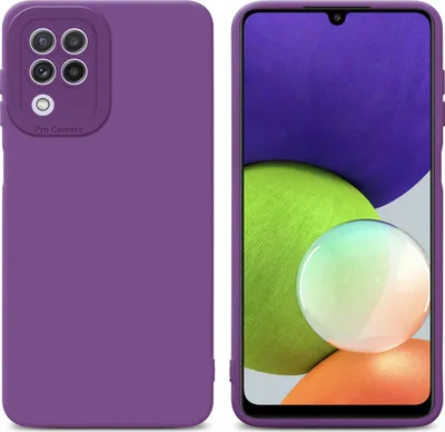 Produktbild von Cadorabo Hülle für Samsung Galaxy A22 4G Schutz Hülle in Lila TPU Silikon Etui Case Handyhülle