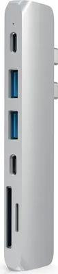 Immagine prodotto di Satechi ST-CMBPS replicatore di porte e docking station per laptop USB 3.2 Gen 1 (3.1 Gen 1) Type-C Argento
