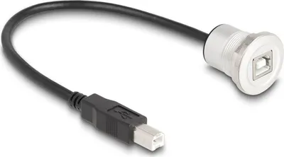 Obrázek produktu pro DeLOCK 88182, 0,3 m, USB B, USB B, USB 2.0, Černá, Stříbrná
