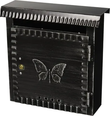 Image de Boîte aux lettres murale compacte, de style ancien, en fonte, dimensions : 22 x 8 x 25 cm