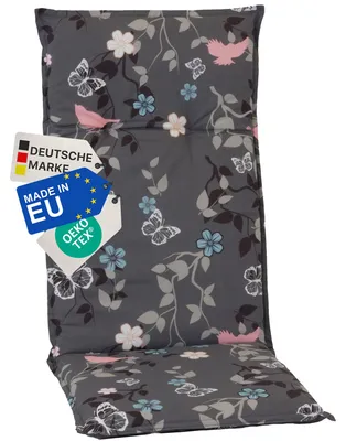 Produktbild von NYVI Gartenstuhl Auflage Hochlehner Barcelona - UV-Beständig, Atmungsaktiv, Strapazierfähig - Hochlehnerauflage Sitzkissen Outdoor - Sitzauflagen für Gartenstühle 118x50cm Vintage Flower