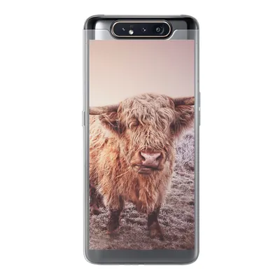 Produktbild von MuchoWow® Handyhülle Schutzhülle Hülle für Samsung Galaxy A80 Schottische Hochlandbewohner - Licht - Himmel - Natur Silikon Softcase Handy Hülle - Schutzdeckel