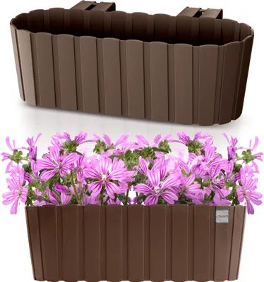 Produktbild von Skrzynka Balkonowa Donica Ogrodowa 38,3 Cm Do Powieszenia Brązowa
