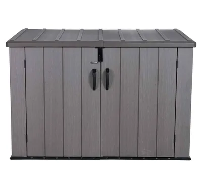 Produktbild von Lifetime Greg Kunststoff Mülltonnenbox 3x240 L| Grau/Braun 108x191x132 cm