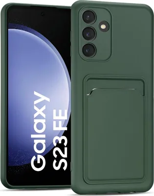 Produktbild von Handyhülle für Samsung Galaxy S23 FE Hülle Silikon Schutzhülle mit Kartenfach Slim Wallet Case, Grün