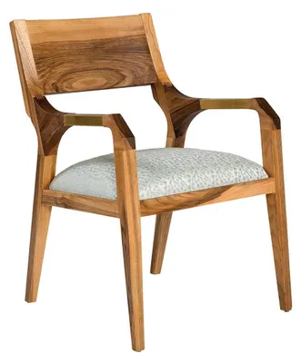 Produktbild von Moderner grauer Stoffsessel aus Holz für Wohnzimmer