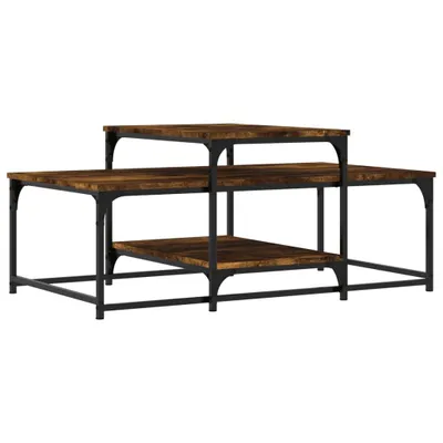 Zdjęcie produktu dla vidaXL Stolik kawowy dąb wędzony 102x60x45 cm materiał drewnopochodny
