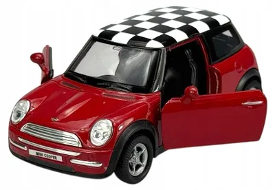 Obrázok produktu pre Welly, model auta Mini Cooper, červený, kovový, mierka 1:34