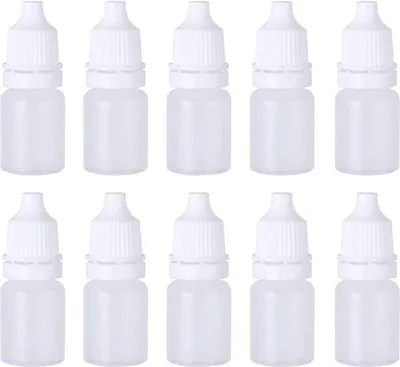 Obrázek produktu pro 5 ml kapací lahvičky – flexibilní kapací lahvičky s víčkem – prázdné lahvičky, 10 kusů