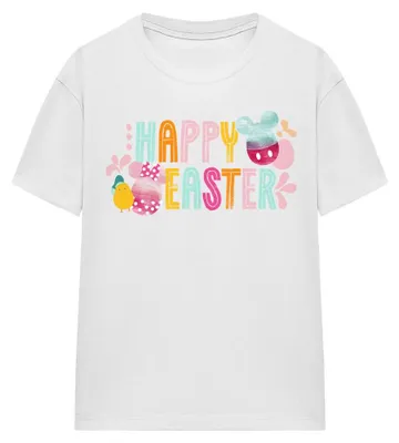 Obrázek produktu pro Tričko Mickey Mouse – „Happy“ pro ženy, Velikonoce TV34823 (XL) (bílé)