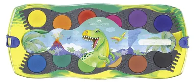 Obrázek produktu pro Faber-Castell 125036 FABER-CASTELL CONNECTOR Dino neprůhledná krabička, 12 barev