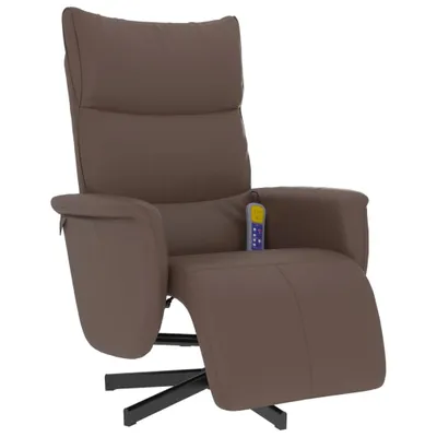 Produktbild von vidaXL Massagesessel mit Fußteil Braun Kunstleder