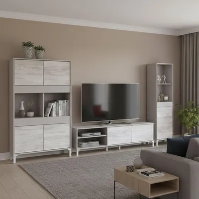 Produktbild von Nibionno - Wohnzimmerset, Hellbeige, Modulartig
