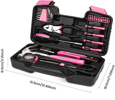 Produktbild von Handwerkzeug Rosa 39tlg. Multifunktionsset mit Maßband
