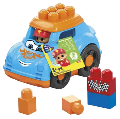Produktbild von MEGA BLOKS Spielzeugauto Rennauto Ricky, Bauklötze für Kleinkinder von 1–3 Jahren (6 Teile), Bausatz, 1 Jahr(e), Kunststoff, 6 Stück(e), 0 g
