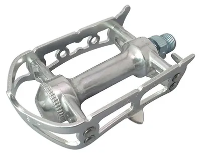Immagine prodotto di Pedale MKS Sylvan Road, pedali da corsa asimmetrici con gabbia in alluminio argento