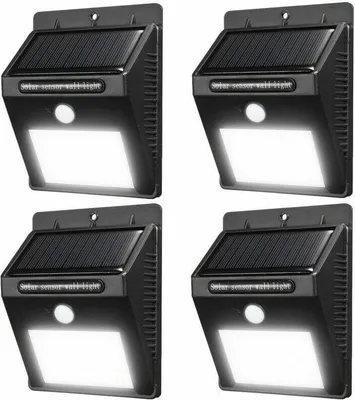 Obrázek produktu pro 10 ks 150 LED solární světlo Nástěnné světlo s pohybovým senzorem Garáž Zahradní reflektor Světlo Venkovní lampa Světlo Vodotěsné nástěnné svítidlo