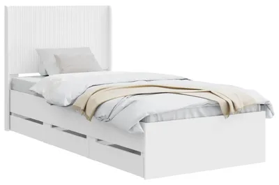 Immagine prodotto di vidaXL Struttura letto con contenitore e testiera, bianco, 90 x 200 cm