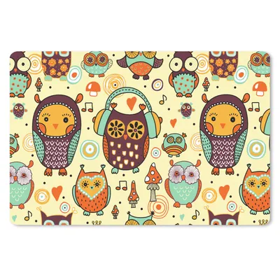 Produktbild von MuchoWow® Mauspad Mousepad Eule - Kopfhörer - Muster 27x18 cm - Mousepads - Maus Mat - Pad - Mausunterlage - Büroartikel - Desk Matten