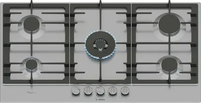 Produktbild von Bosch Serie 6 PCR9A5I90 Kochfeld Edelstahl Integriert 90 cm Gaskochfeld 5 Zone(n)