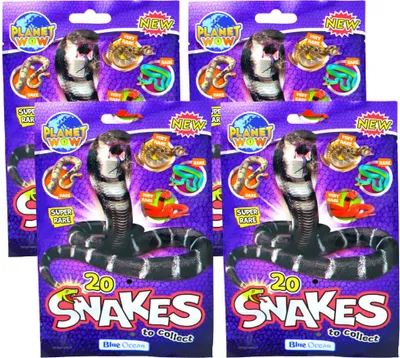 Produktbild von Blue Ocean Snakes Sammelfiguren 2024 - Planet Wow Figur Schlange - 4 Tüten