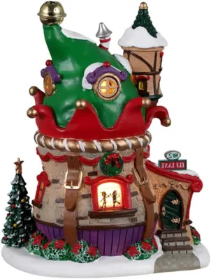 Productafbeelding van Decoratief Huisje - Miniatuur Gebouw - Kerstdorp Verlichting - Voeding voor 3 Punten - 8 x 11 x 14 cm