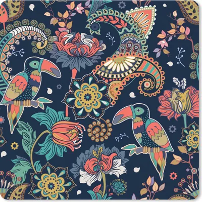 Produktbild von MuchoWow® Mauspad Mousepad Tukan - Vogel - Regenbogen - Dschungel - Muster 20x20 cm - Mousepads - Maus Mat - Pad - Mausunterlage - Desk Mat - Bureauartikeln