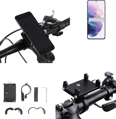 Produktbild von K-S-Trade Handyhalterung für das Fahrrad kompatibel mit Samsung Galaxy S21+ 5G SD888 Halter Lenkstange Fahrradhalterung Motorrad Bike Mount