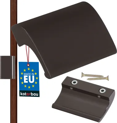 Produktbild von KOTARBAU Balkontürgriff Aluminium Balkongriff Braun Terrassentürgriff DE LUXE Sicher Raucher Türoptik Schließen Griffmuschel Universal Ziehgriff