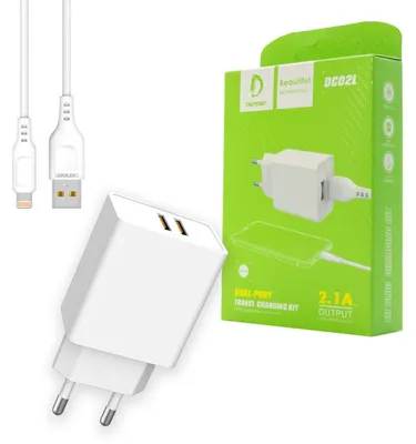 Obrázek produktu pro Nabíječka Denmen pro iPhony + kabel USB - Lightning, 2,1A, 10W