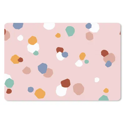 Produktbild von MuchoWow® Schreibtischunterlage Kinder - Pünktchen - Rosa 60x40 cm - XXL Mauspad - Großes Mauspad