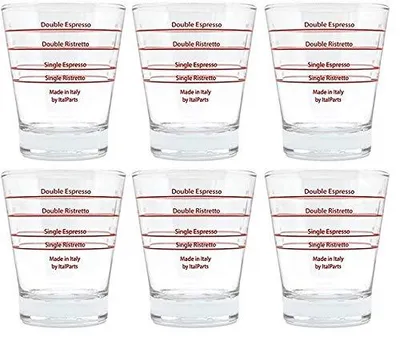 Espresso-Shotgläser, 6 Stück, 60 ml, Glas, spülmaschinenfest