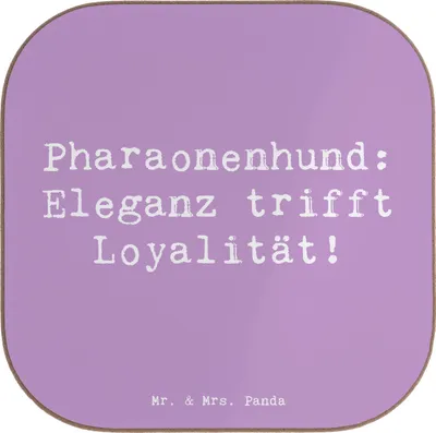 Produktbild von Mr. & Mrs. Panda Untersetzer für Gläser Spruch Pharaonenhund Eleganz - Lavendeltraum - Geschenk, Coaster, Tischuntersetzer, intelligenter Hund, Hunderassen Vielfalt