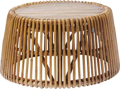 Produktbild von SIT Möbel Beistelltisch aus Rattan | rund | Platte Teakholz | natur | B 69 x T 69 cm H 38 cm | 05345-01 | Serie RATTAN