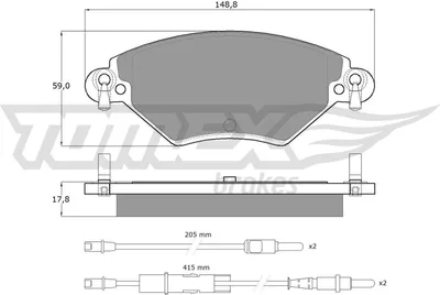 Produktbild von TOMEX brakes Bremsbeläge Satz Vorne Bremsklötze für CITROËN C5 III Kombi (RW) TX 13-31