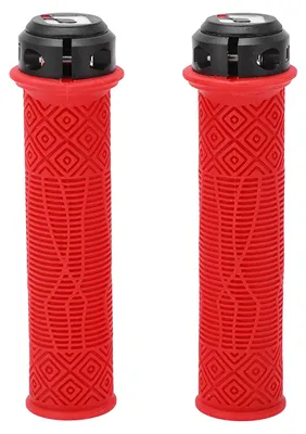 Obrázek produktu pro 2 kusy gumových protiskluzových krytek na řídítka kola, odolné proti opotřebení, ergonomický dutý design, červené