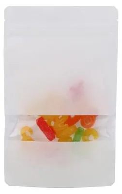 Produktbild von Standbodenbeutel weiß Kraft 13x7x20.5cm | 110 Gramm (100 Stück) [ZBGW3WK]
