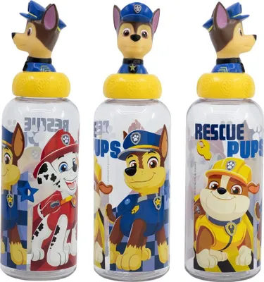 Produktbild von Paw Patrol 3D Kopf Chase Marshall Wasserflasche Trinkflasche Flasche 560 ml