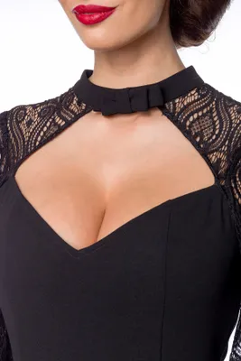 Produktbild von Belsira Mittellanges Kleid Damen Lacedress schwarz S