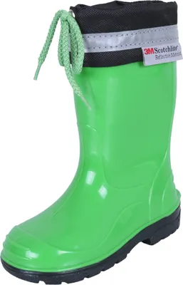 Produktbild von Grüne Gummistiefel Regenstiefel Regenschuhe für Kinder bequem rutschfest rückstrahlend KIM LEMIGO 20 EU / 4 UK