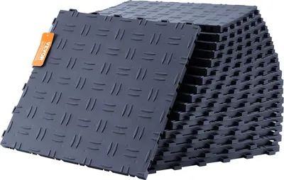 Immagine prodotto di Piastrelle per pavimenti da garage, ad incastro 12x12 pollici, elevata capacità di carico, antiscivolo e installazione con sistema a scatto, grigio