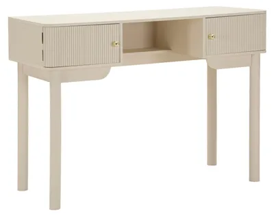Zdjęcie produktu dla Konsola Shy 40 x 110 x 80 cm MDF sosna żelazo biało-złota