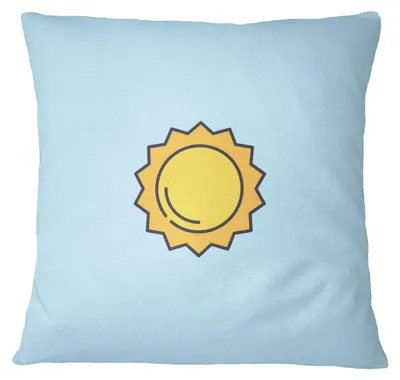 Kissenhülle 45x45 cm Polyester lichtblau mit Reißverschluss